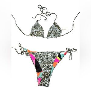 Maaji Reversible Bikini with Vibrant Accents NWOT